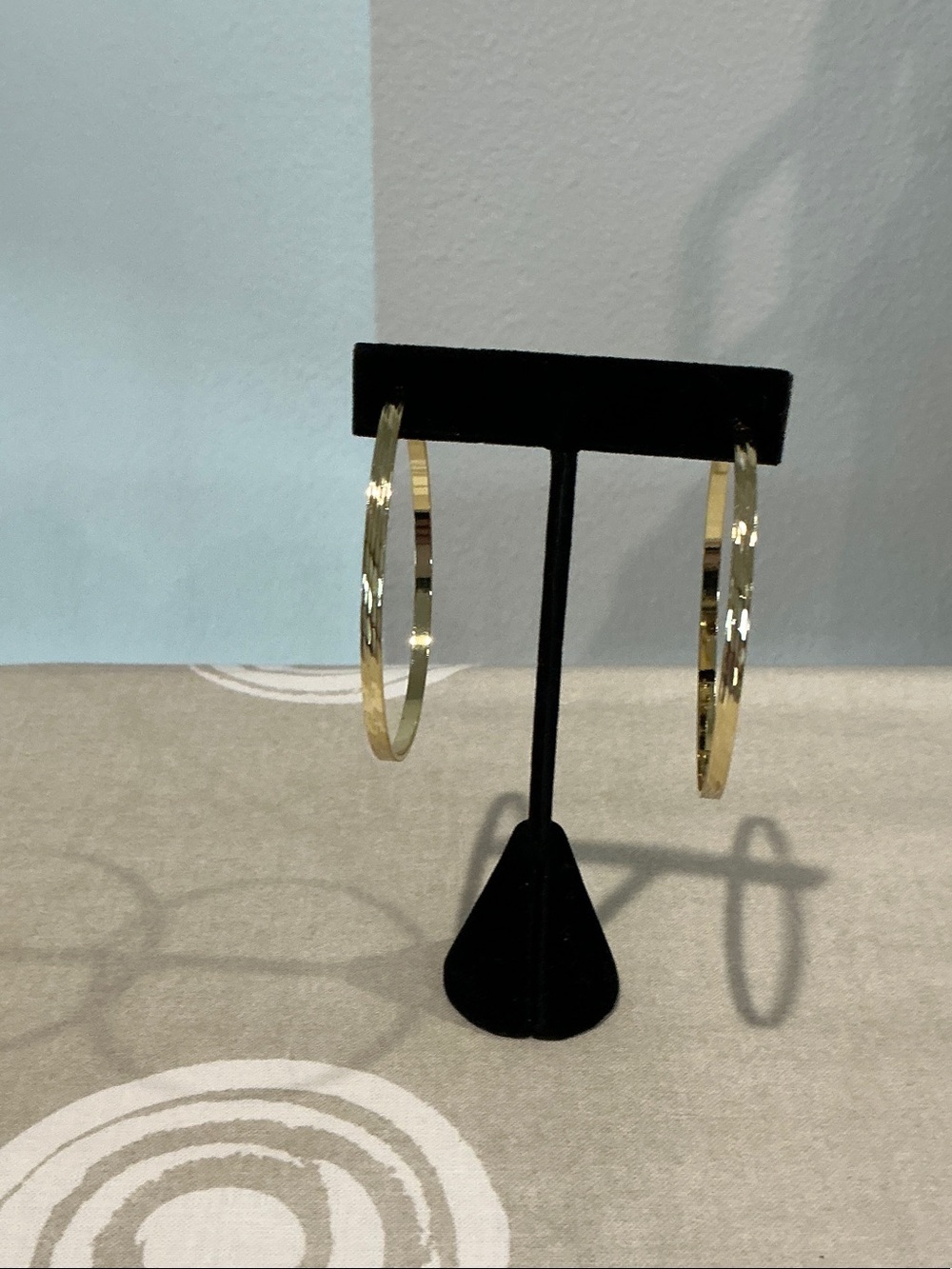 Gold Tone Hoop Earrings - Classic Large Hoops